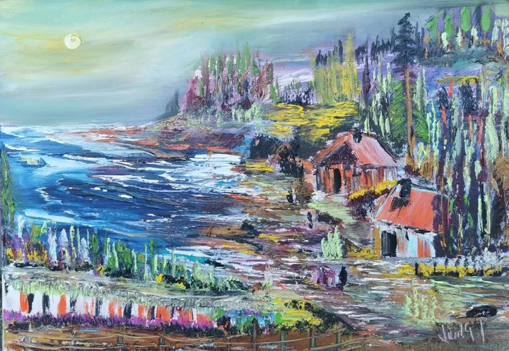 les cabannes de la Roche, artwork by Pascal Jung