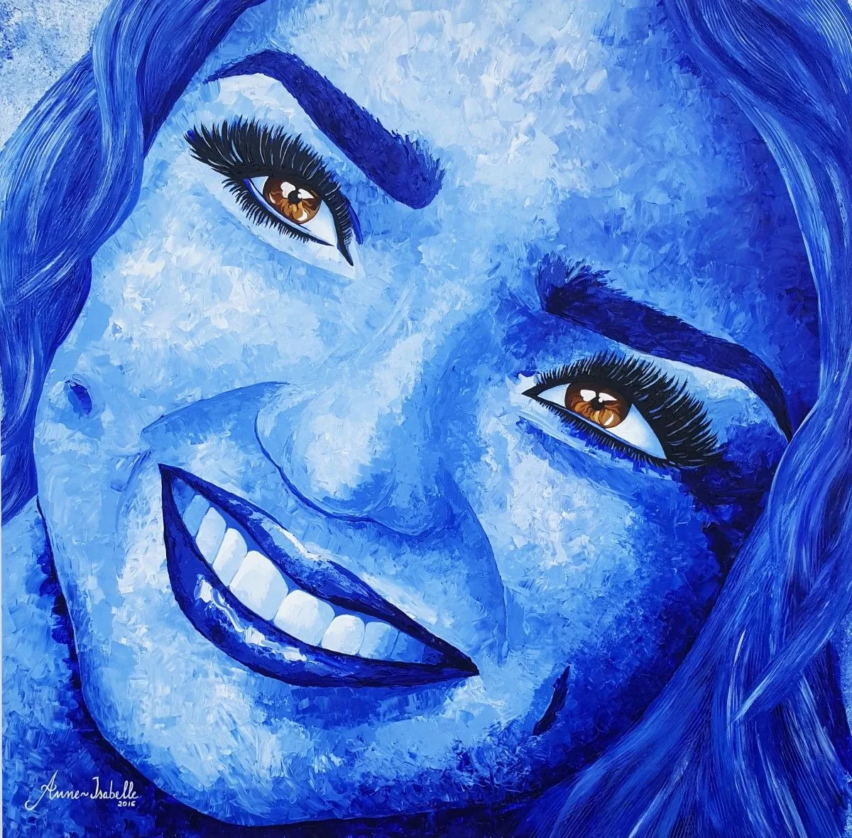 Blissful Blues, artwork by AnneIsabelle Art