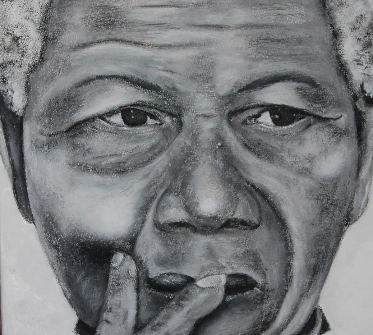 A Portrait of Mandela, œuvre de Wezi Chirwa