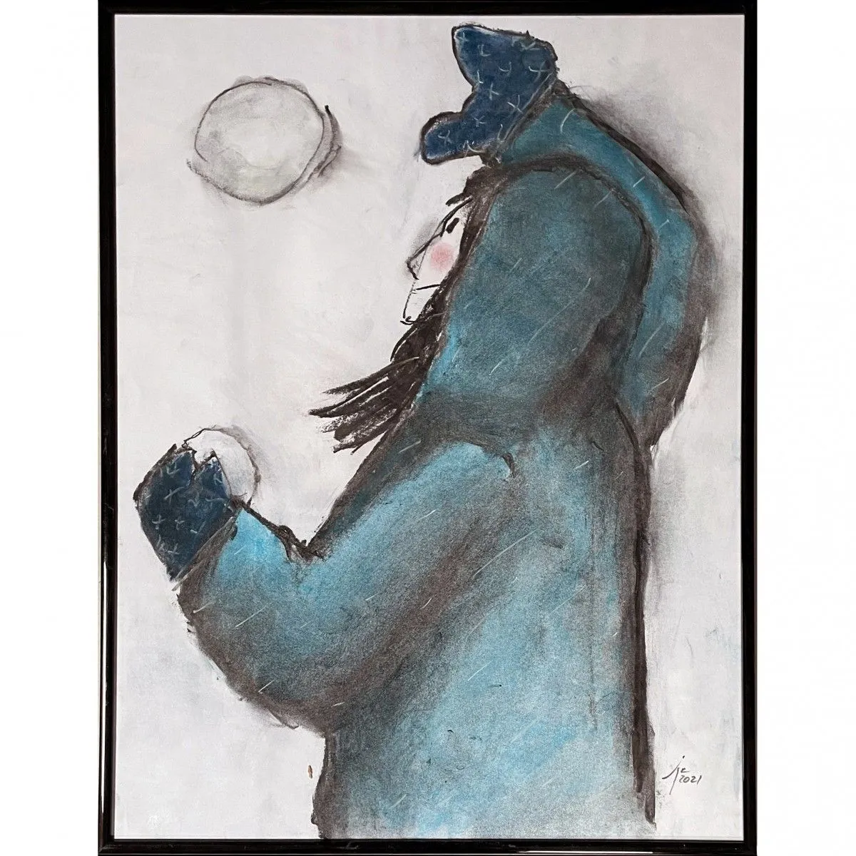« Boule de neige » série hiver, œuvre de jean-claude issenmann