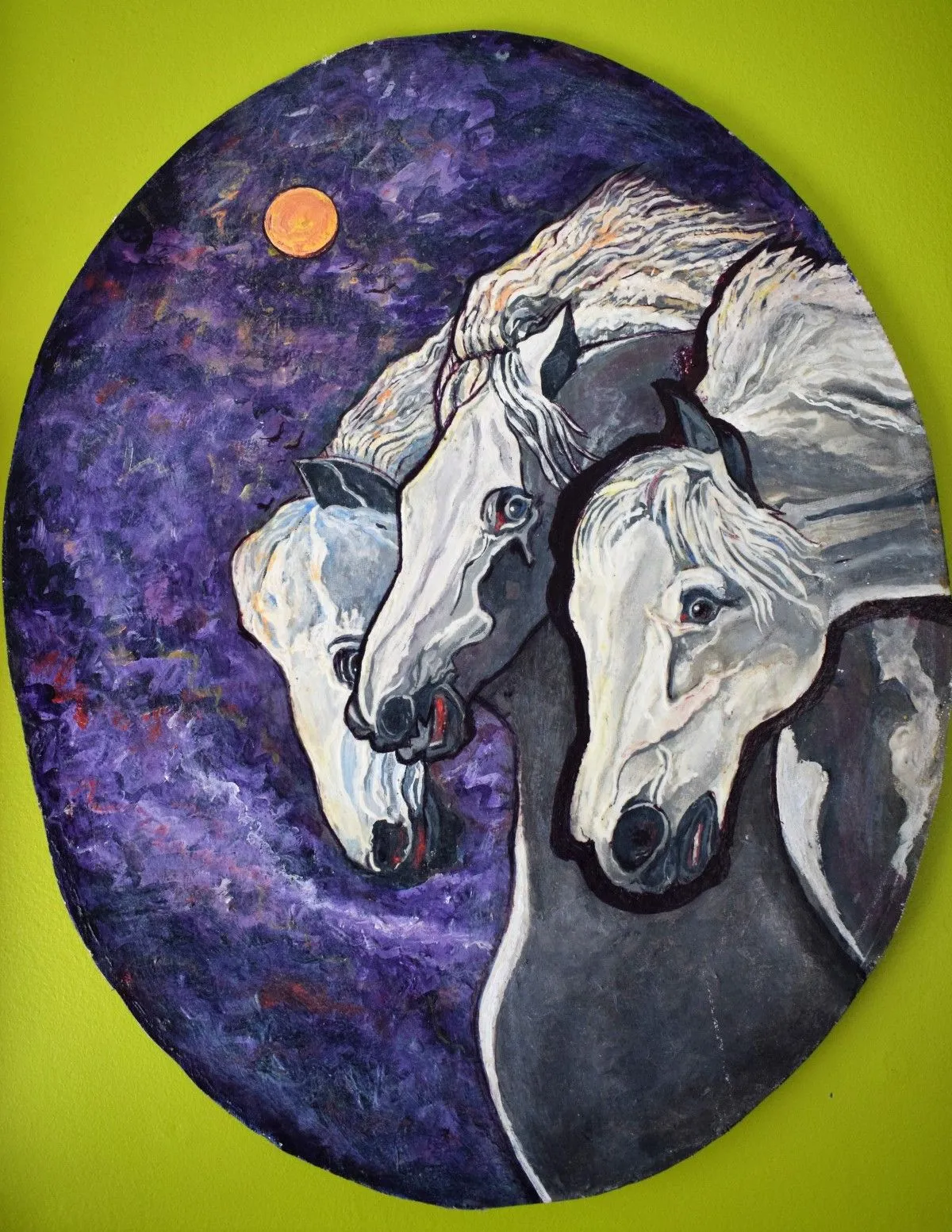 white horses, œuvre de Denis Roucau