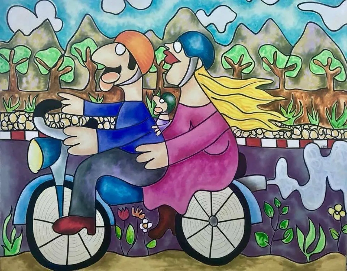 Ballade dans la campagne, œuvre de Majed Zalila