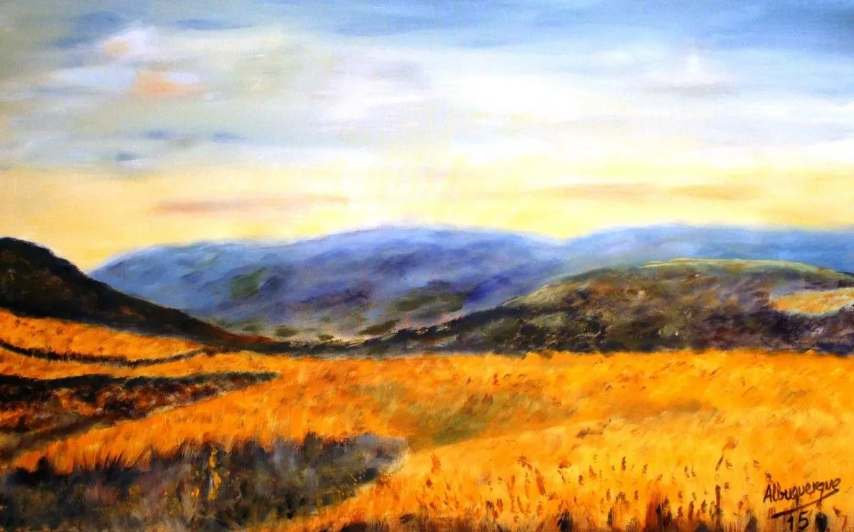 Paisagem Serra da Estrela - Portugal; Landscape - Serra da Estrela - Portugal, artwork by A. Luis Albuquerque