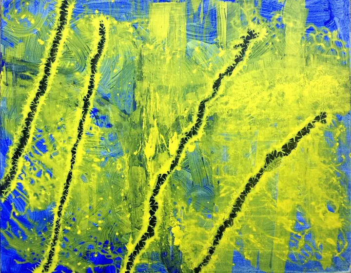 Forsythia, artwork by Zazulete Anuca Romanta Ion
