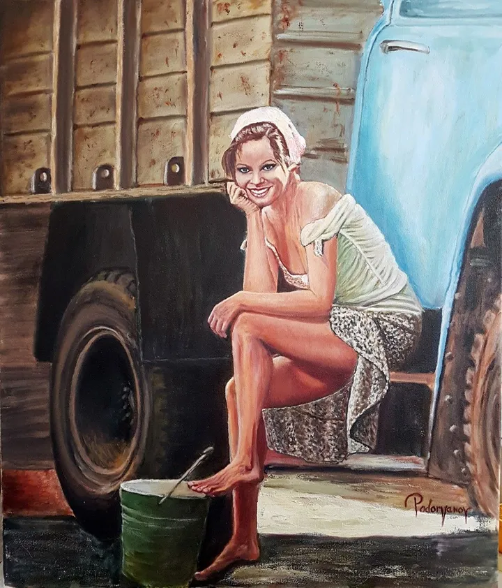 while waiting for the driver, œuvre de yury podorvanov