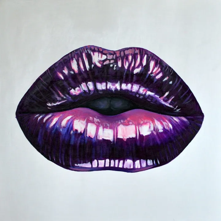 Purple lips, œuvre de Artémo par Christine Bélanger