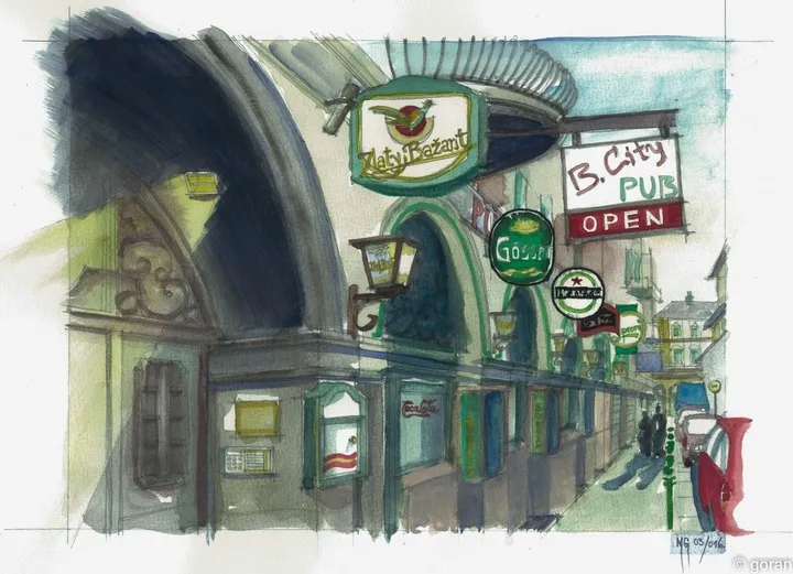 One of many streets of Budapest, artwork by Goran Martinovic