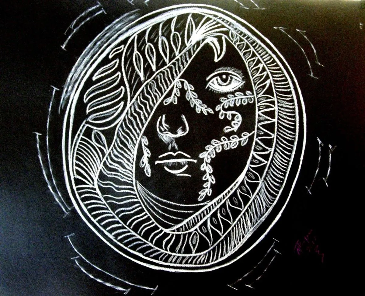the moon and the sun, œuvre de Marini Tsambi