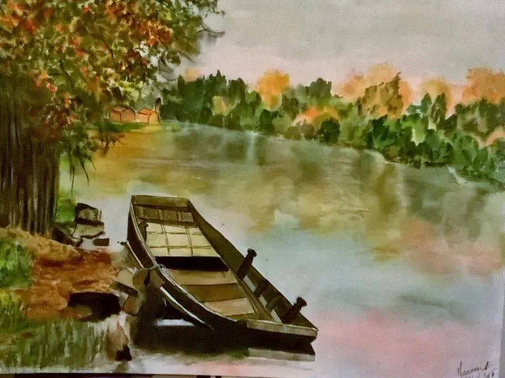 Sur les bords de la rivière Piedra, artwork by Nicole-Manonni COURRON