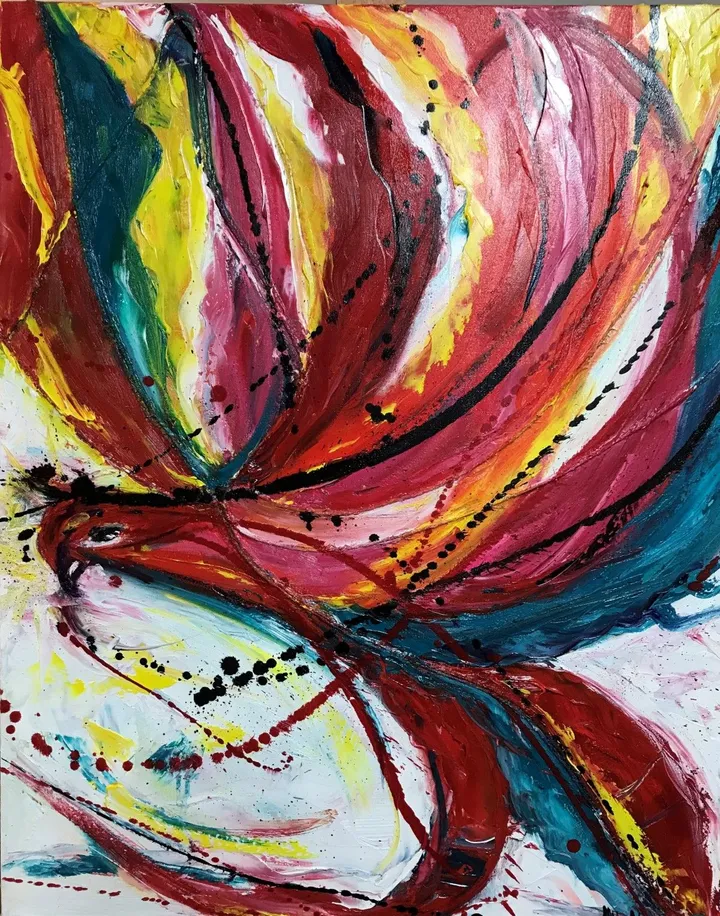 Feu sacré-Vendu, artwork by Marie Bujold
