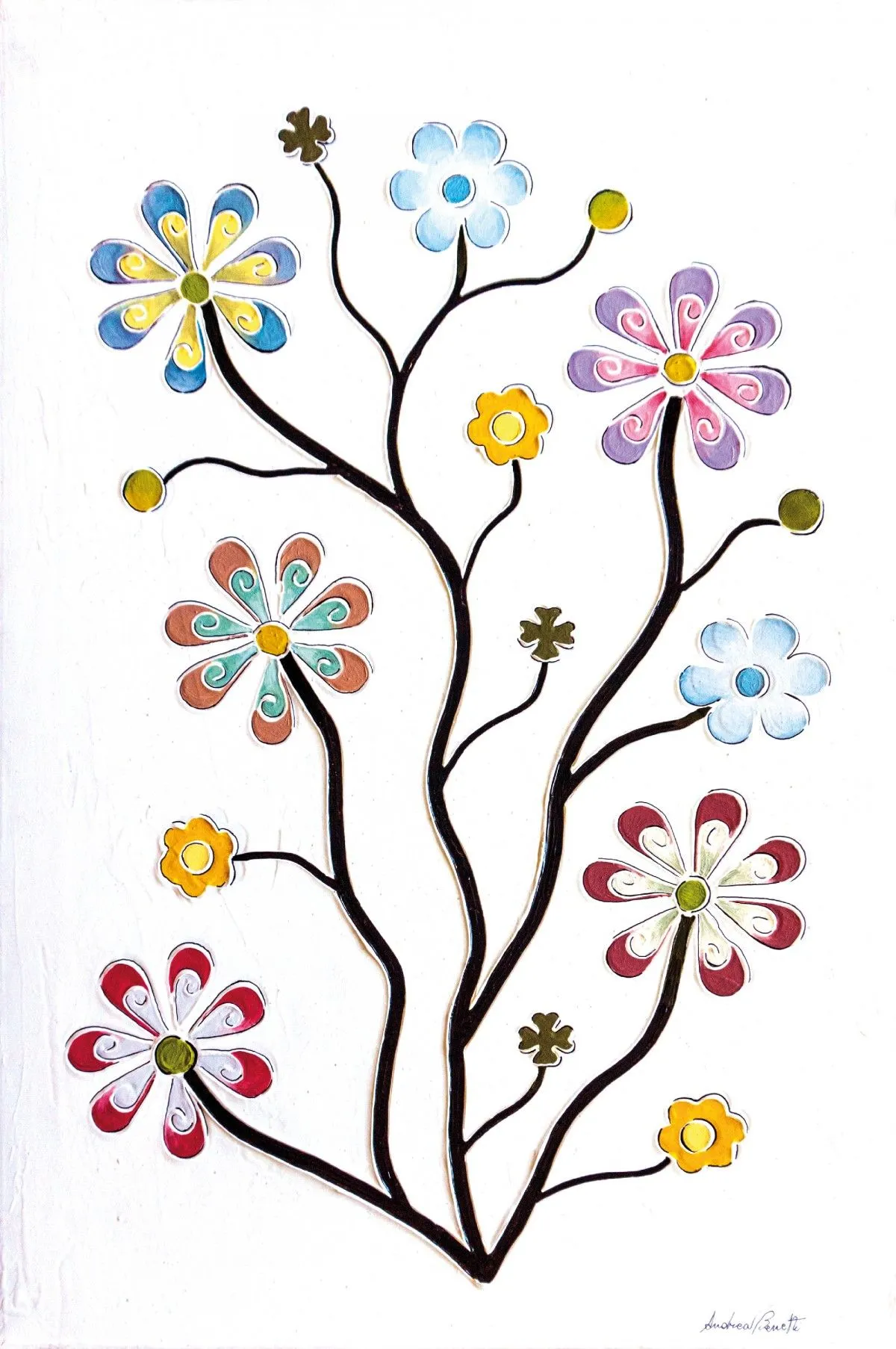 Margherite gialle, artwork by Andrea Benetti