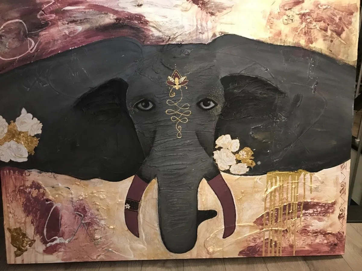 Tembo kifahari, artwork by Kaygot Artiste-peintre