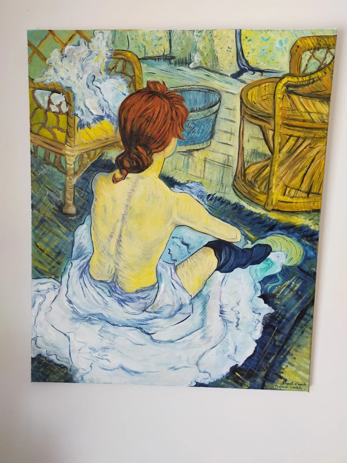 La rousse d'après Toulouse Lautrec, artwork by annick Ayoul
