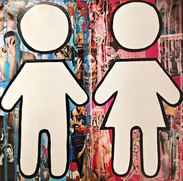 Un gars, une fille, artwork by d 'elle