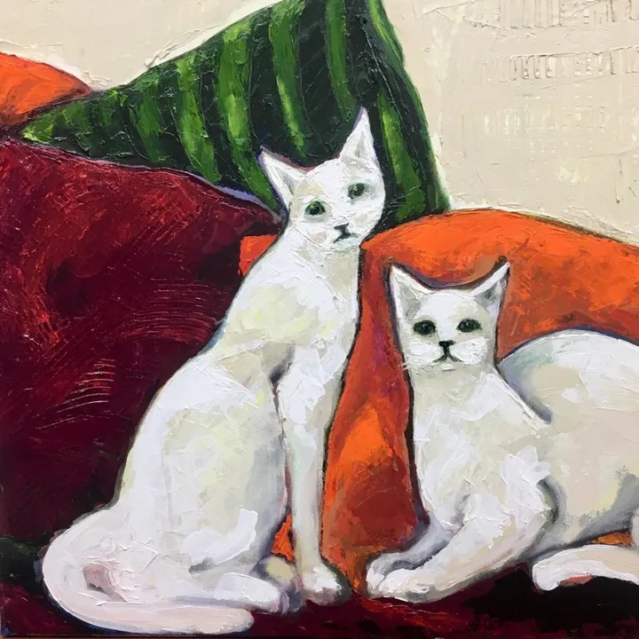 Mia and Maya, artwork by Ursula Lampron