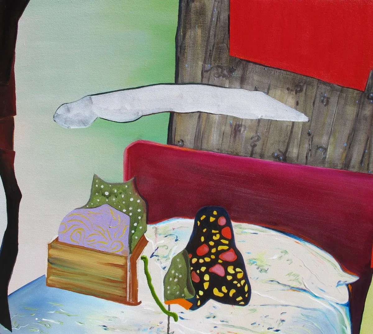 The bed, artwork by Michèle F.