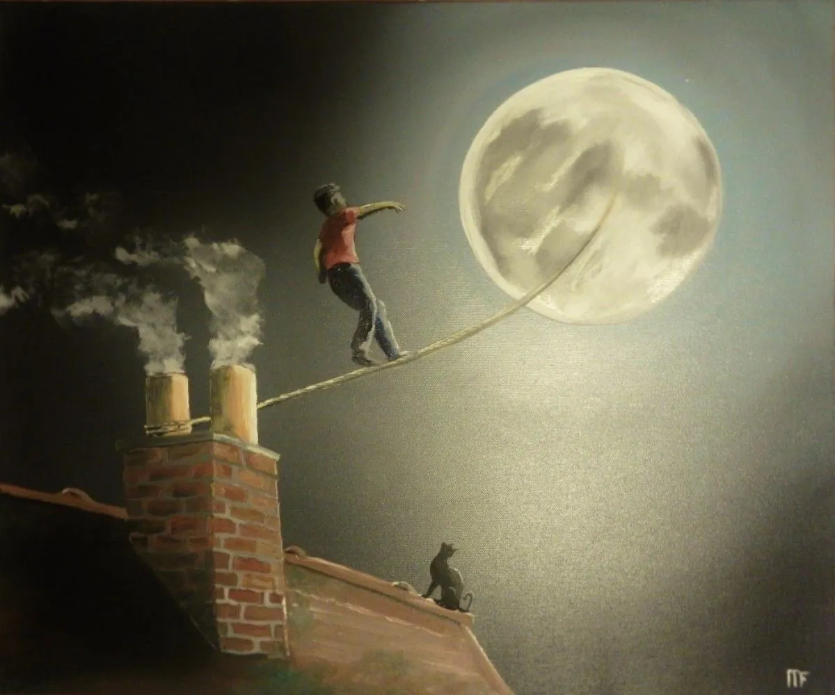 jusqu'a la lune, artwork by françois mouillard