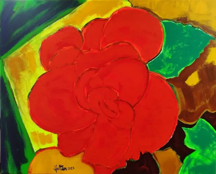 BegoniA rouge, artwork by Alain HALTER