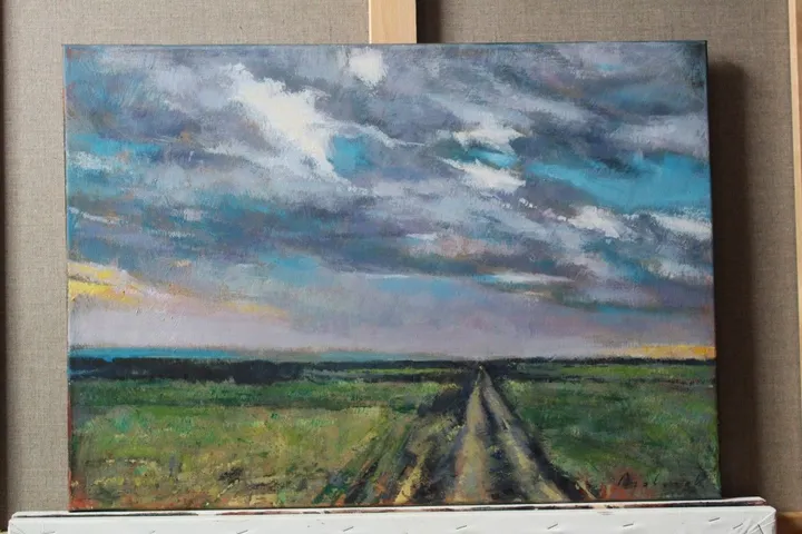A road in the fields, œuvre de Mariusz Robert Drabarek