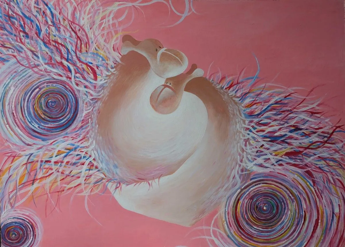 Pink love, artwork by Kristina Saudinyte