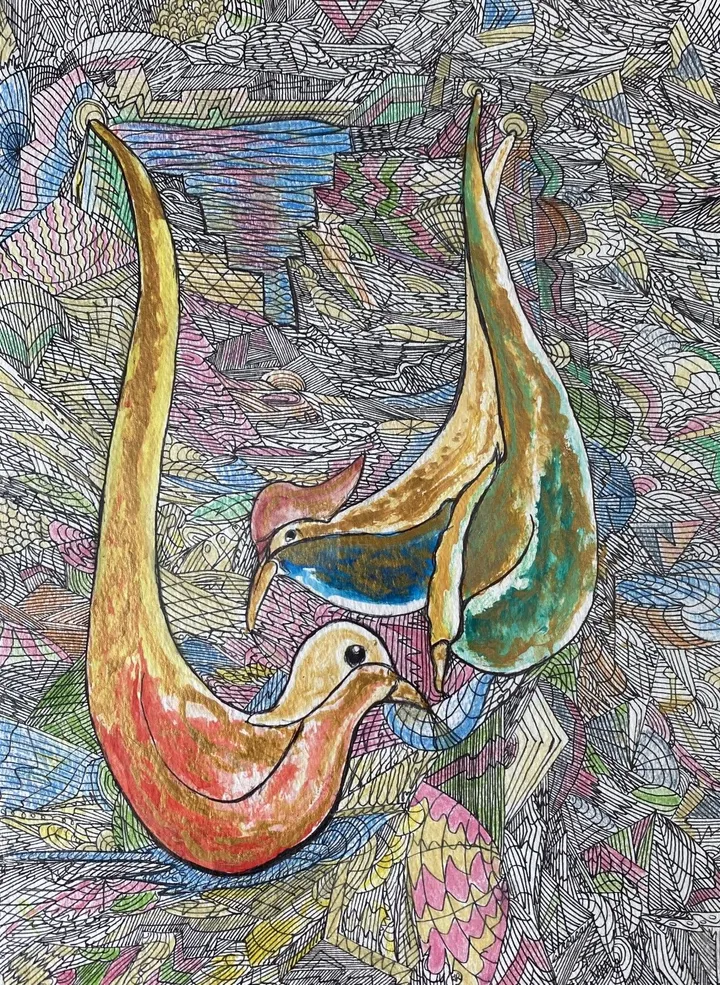 Birds - Murano, artwork by Denis Roucau