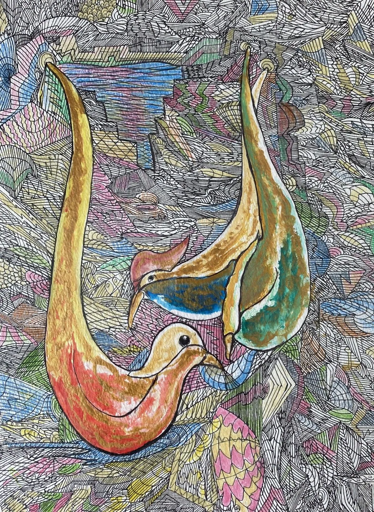 Birds - Murano, œuvre de Denis Roucau