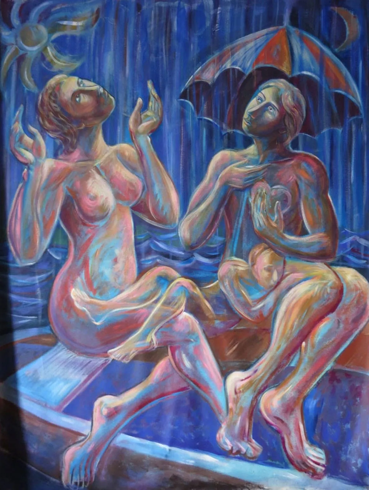 "Eagean Sea" -  Triphase painting., artwork by Sérgio Prata