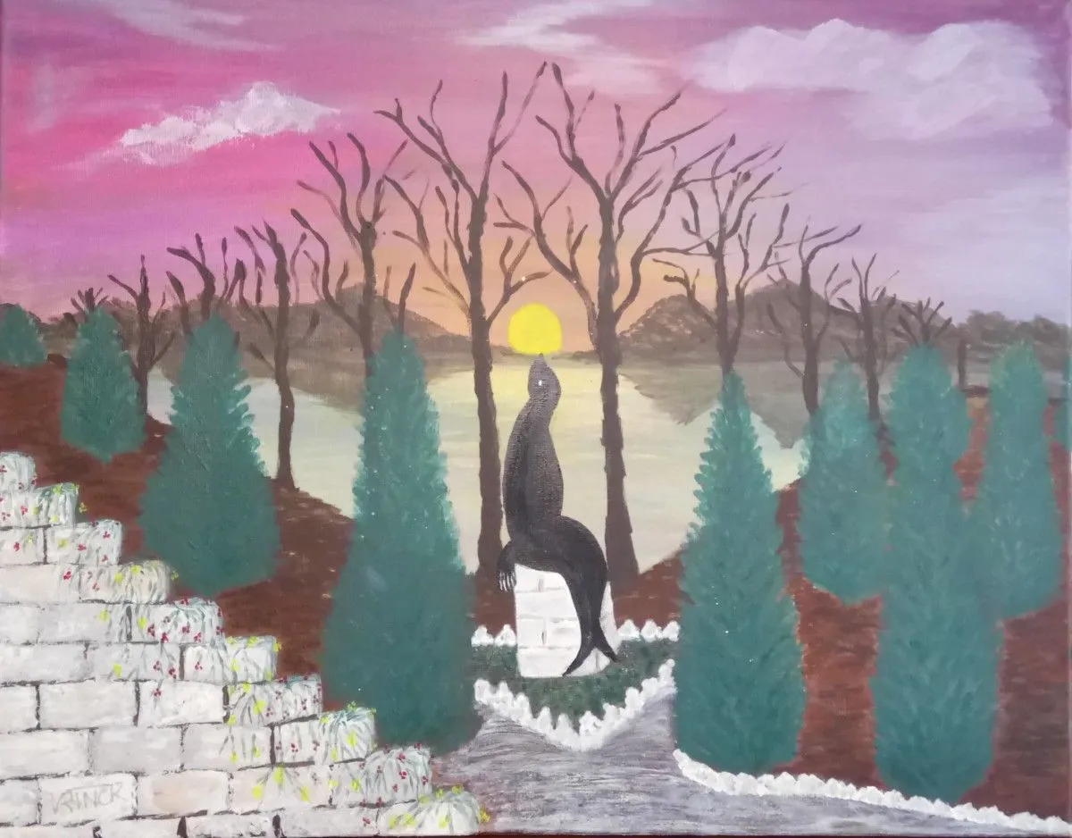 Autour du lac, œuvre de Viviane RINCK