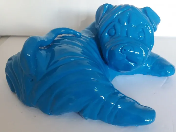 Chien bleu, œuvre de Elisabeth Antunes