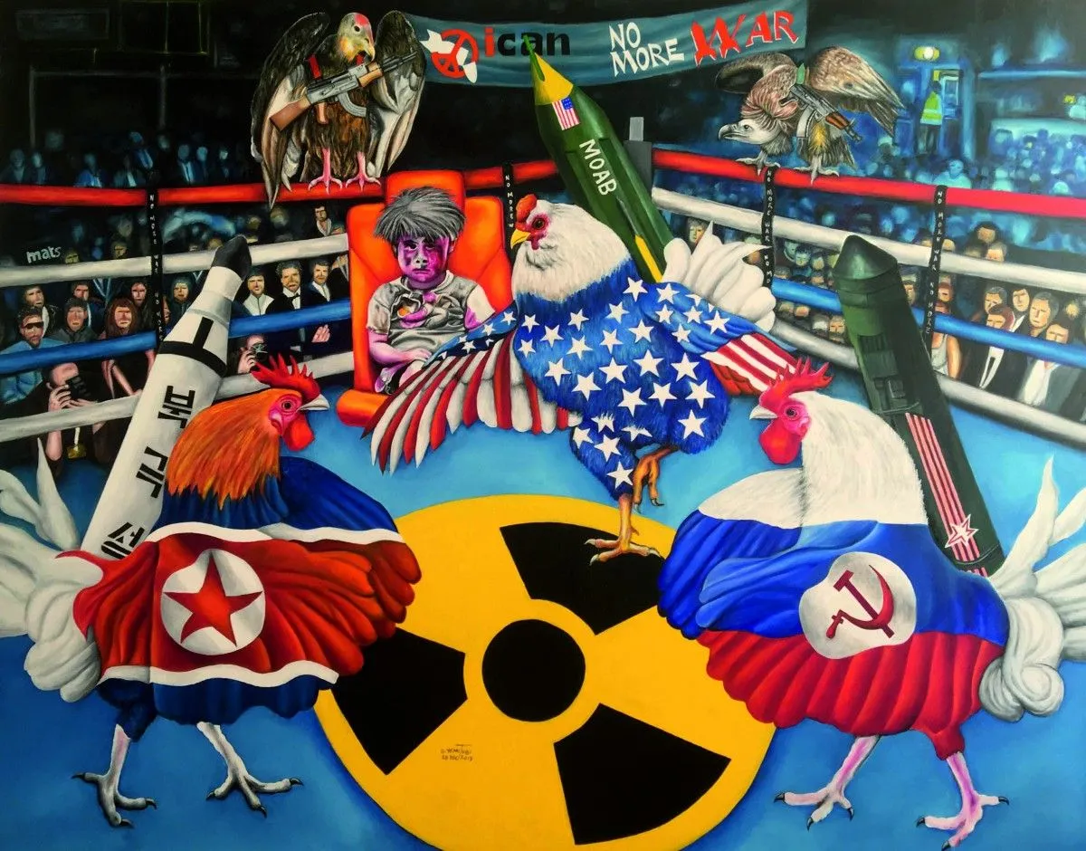 The Chickens' Fight, œuvre de O. Yemi Tubi