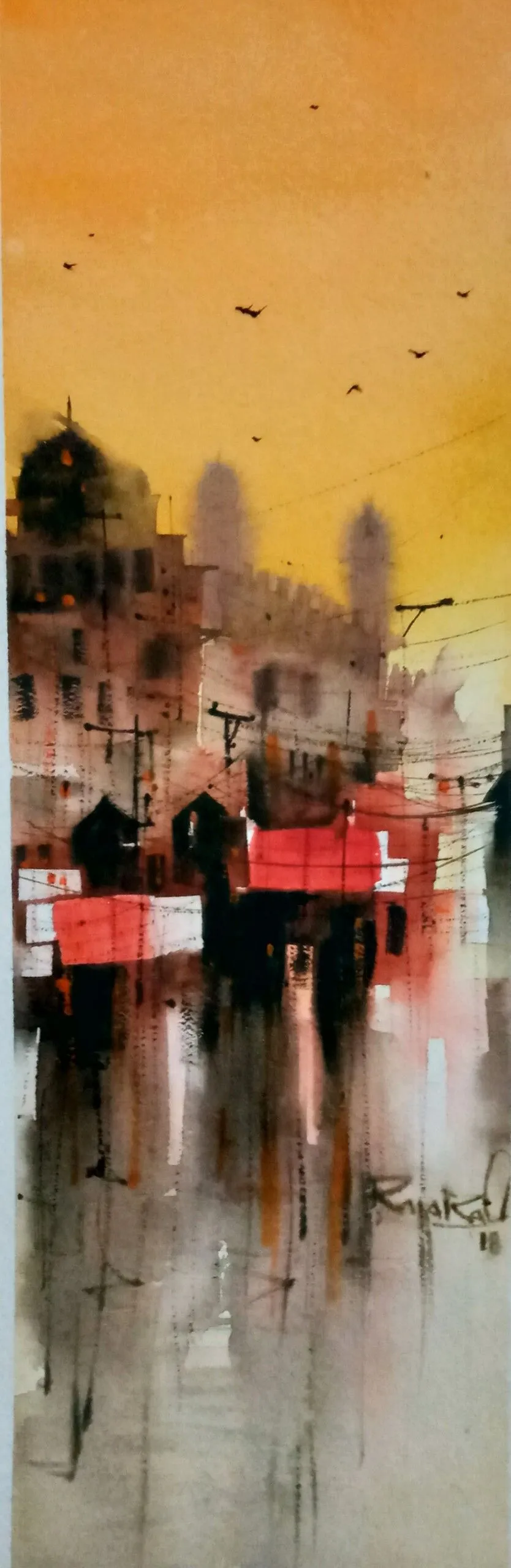 Abstract streetscape, œuvre de Raj Ram