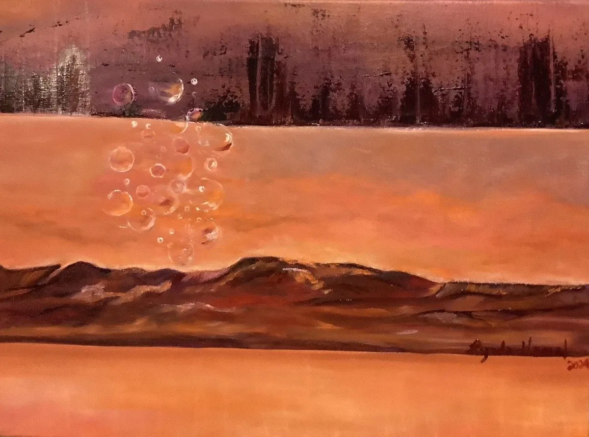 231-  La sortie des bulles dans l'atmosphère, œuvre de Lynda Hamel
