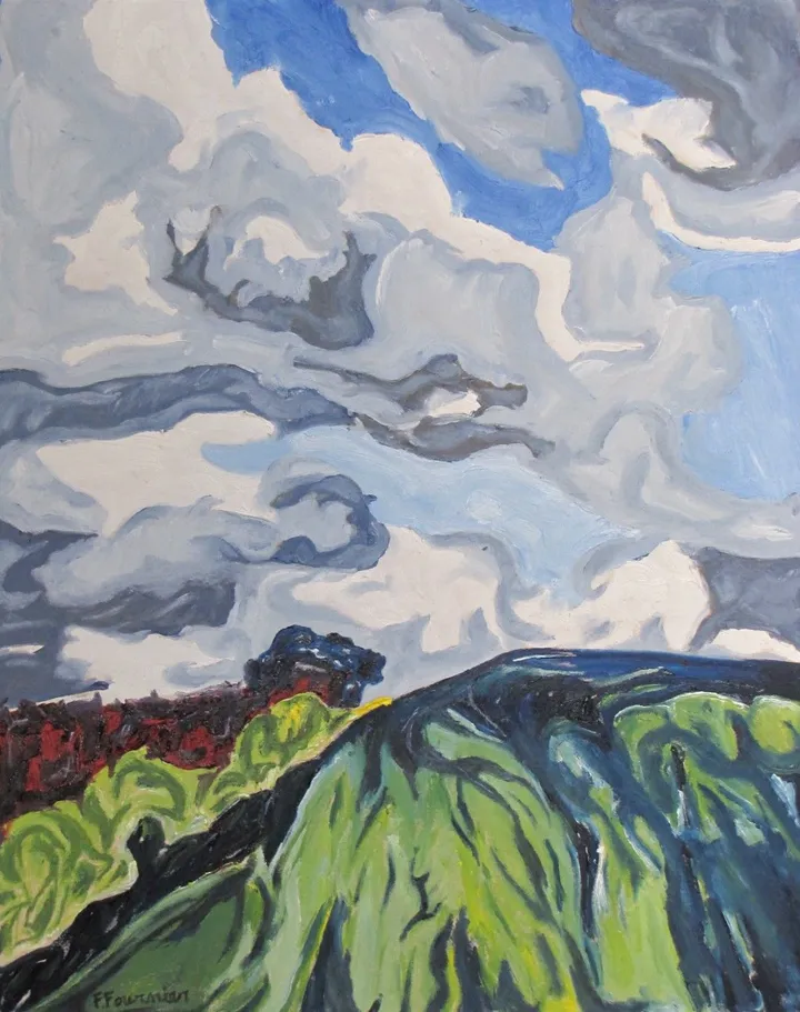 Au-dessus de la colline, Over The Hil, œuvre de Francois Fournier