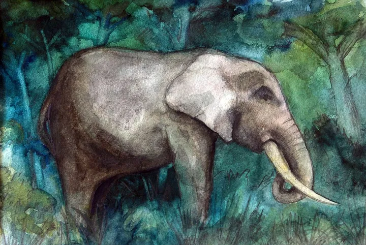Eléphant - Elephant, œuvre de Jean Bessat