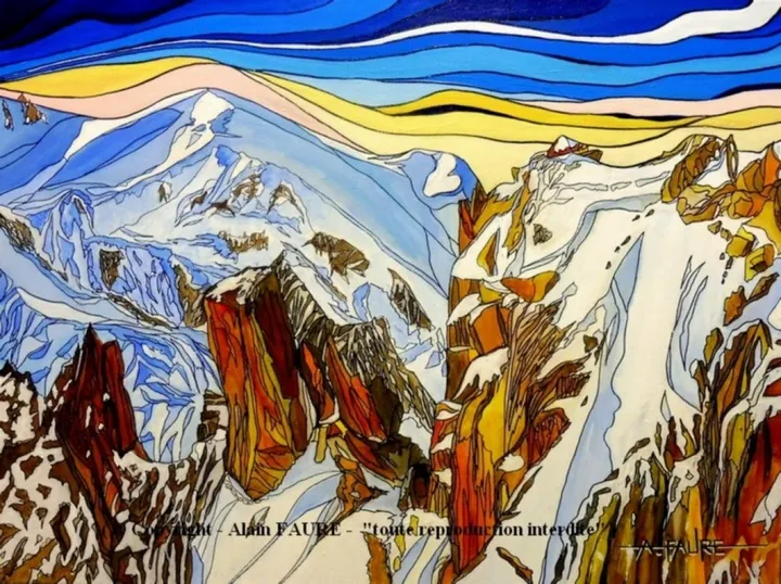 CHAMONIX - MONT-BLANC, œuvre de Alain FAURE