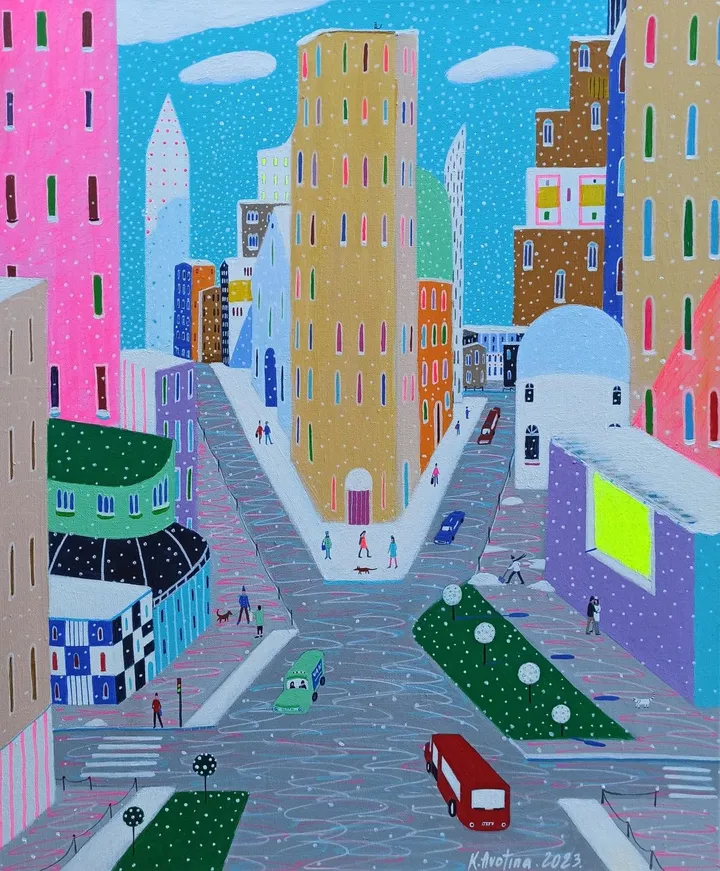 Cozy Winter Day, artwork by Katrina Avotina