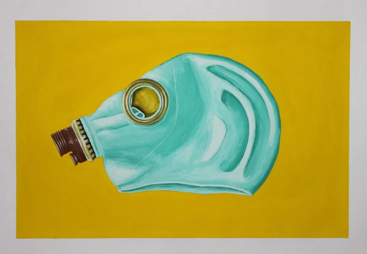 Gas mask, artwork by Azer Musaoghlu