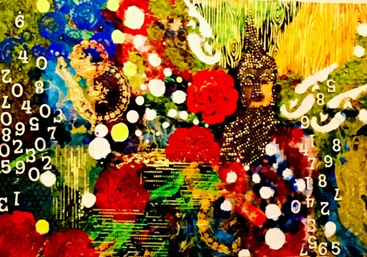 Thoughts of the buddha, artwork by Soukoun Lalchandani