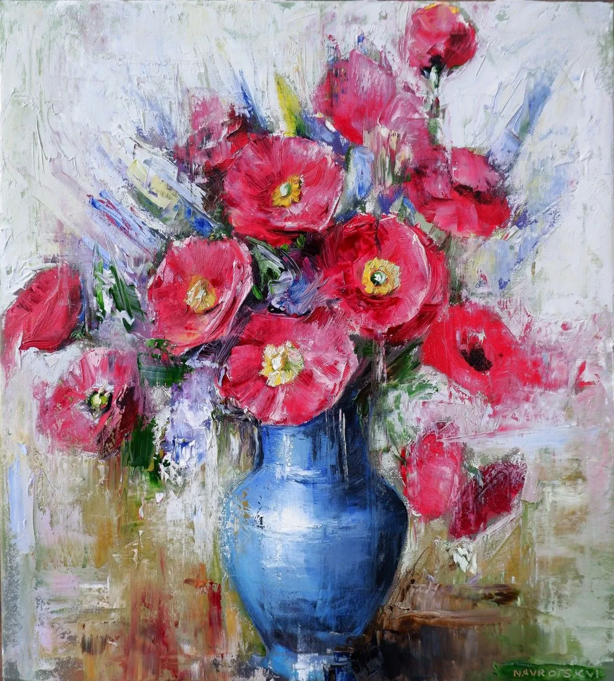Poppies, artwork by Igor Navrotskyi