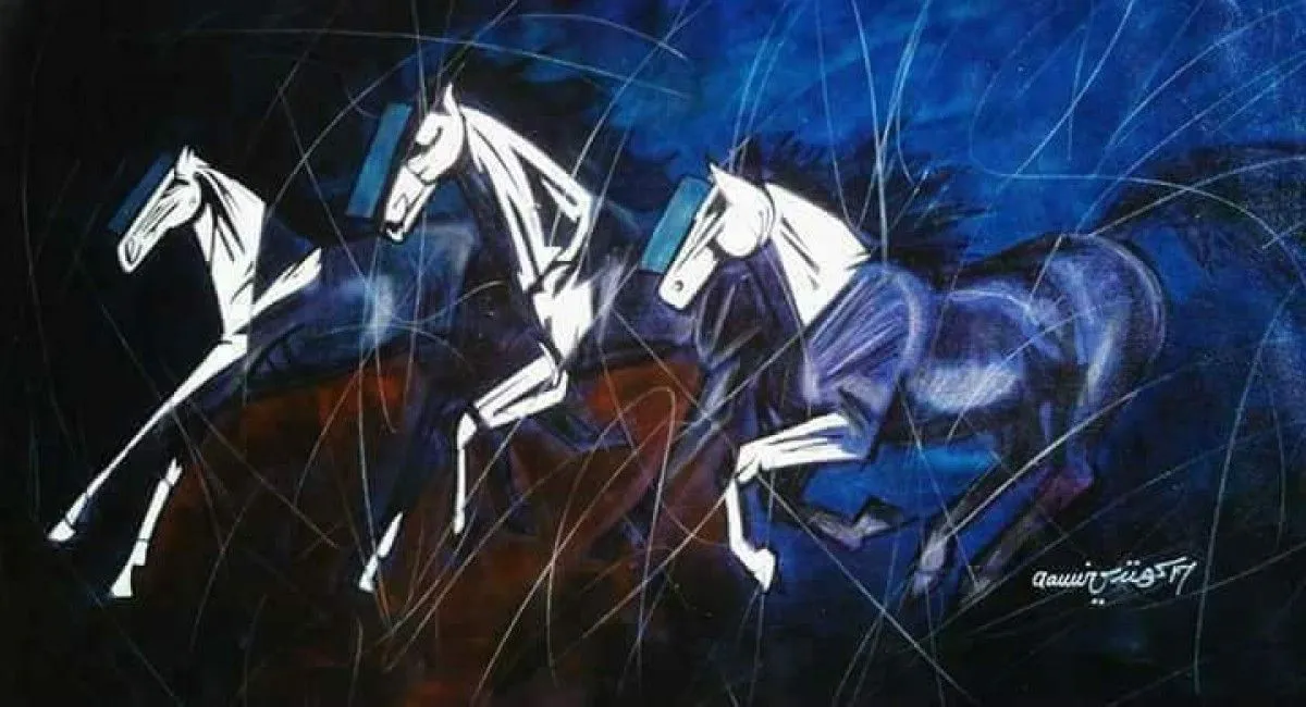 Horses, artwork by Aamir Khatri