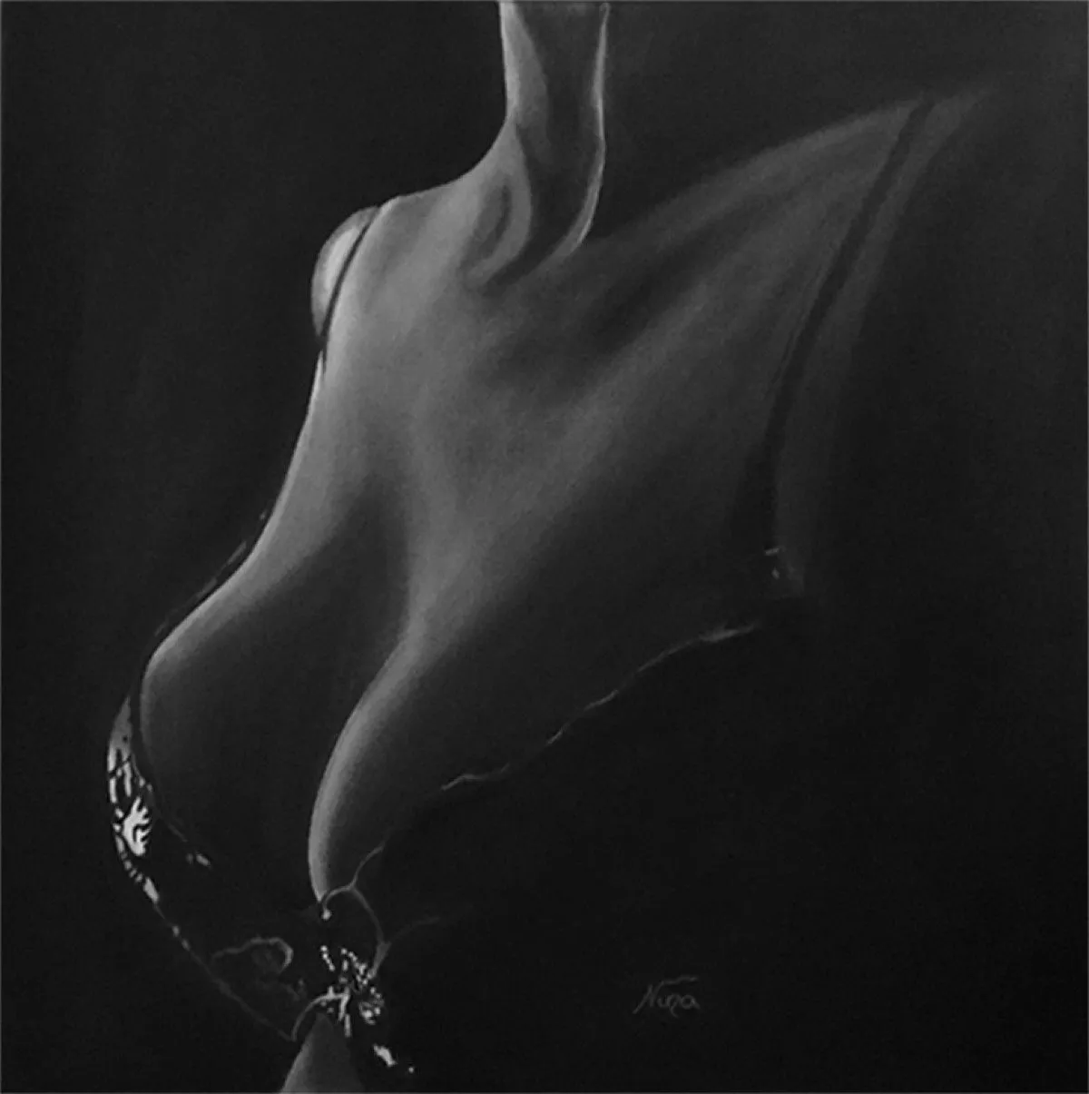 Décelleté, œuvre de Nina (Nadine Pillet)