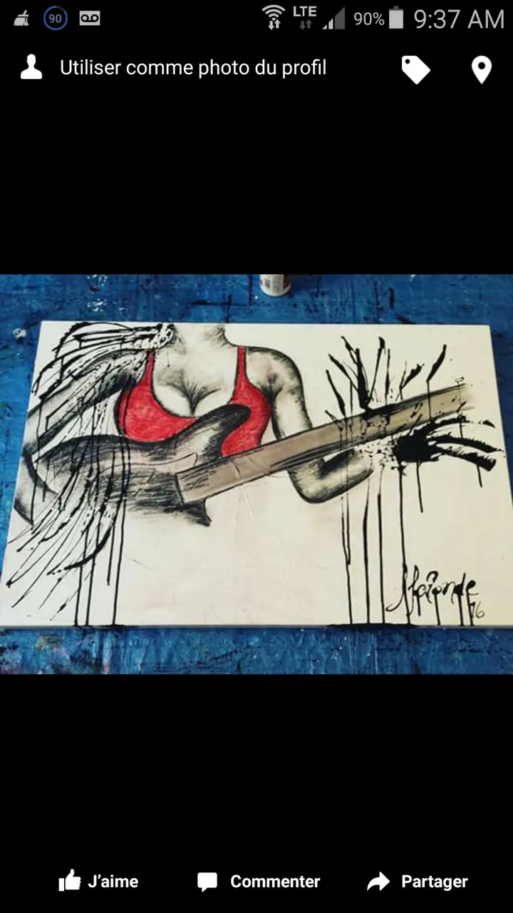 la guitariste, œuvre de Julie Lalonde