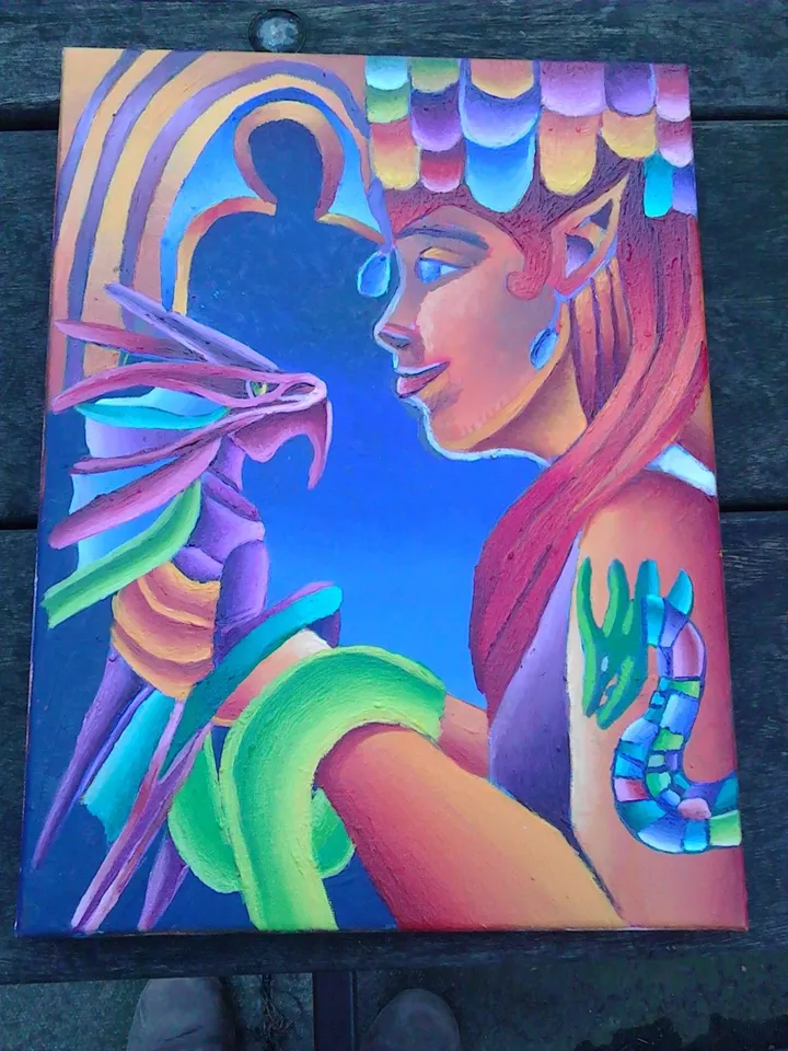Girl with a dragon, œuvre de James Alexander