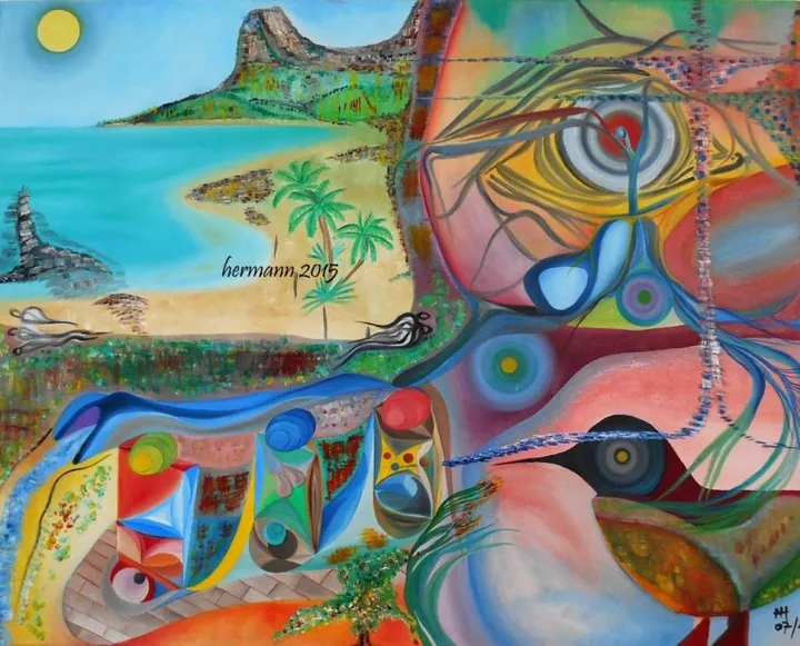 oil "Traumsequenz", œuvre de Hansjörg Hermann