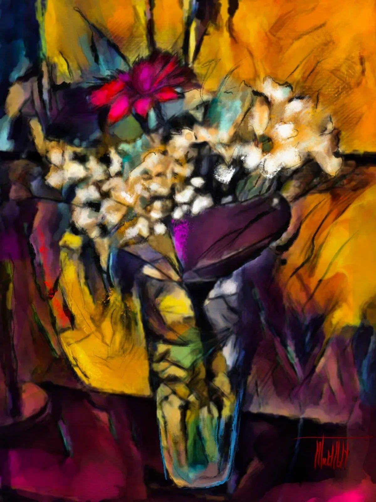 LES FLEURS DE CAM, artwork by MiCheline Tremblay