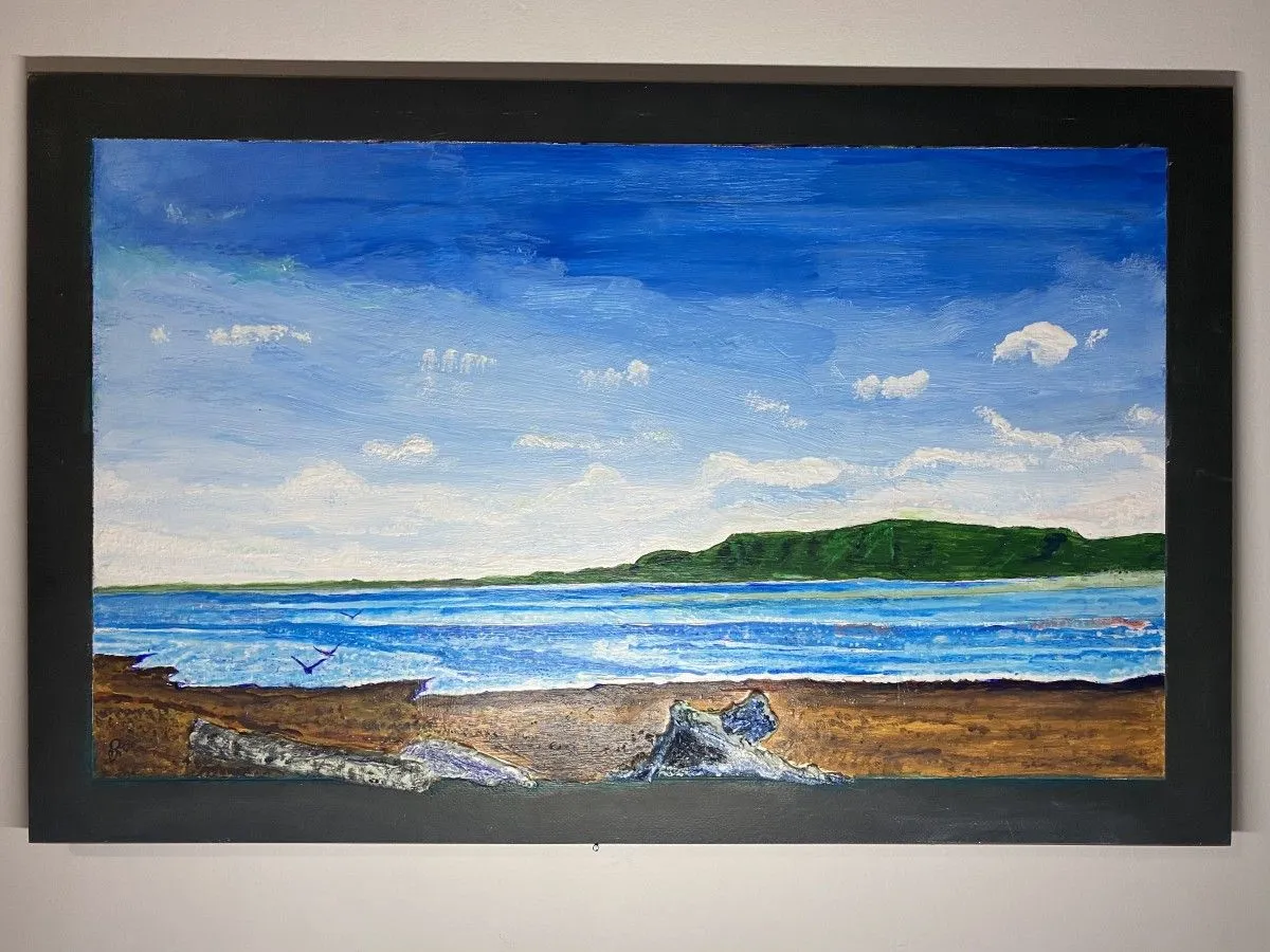 Plage de Maria, Gaspésie, œuvre de Denis Roucau