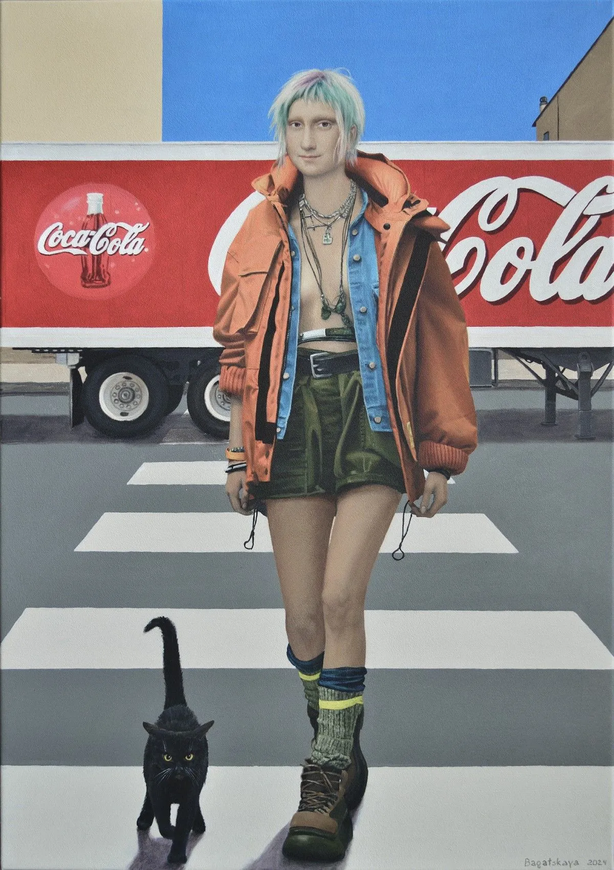 Contemporary portrait "F@ck the Rules", artwork by Nataliya Bagatskaya