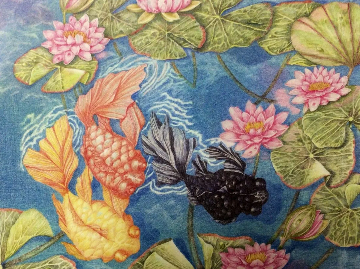 Aquatic fantasy, artwork by Elizabeth Eliuk