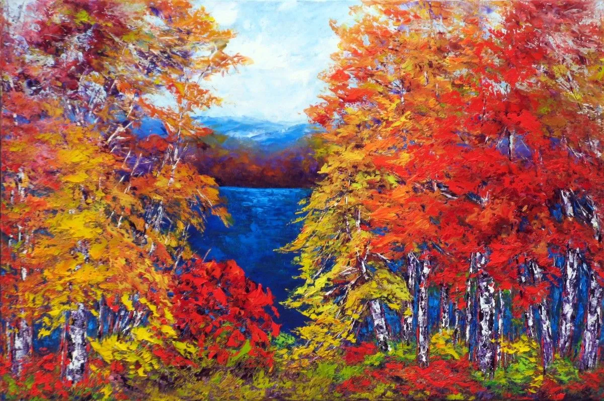 End of Summer, Ottawa River, artwork by Margaret Chwialkowska