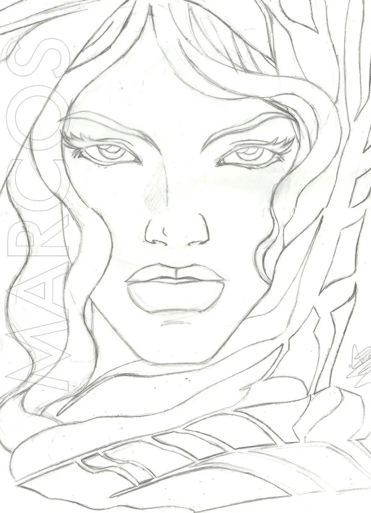 face, artwork by Marcos Cardoso